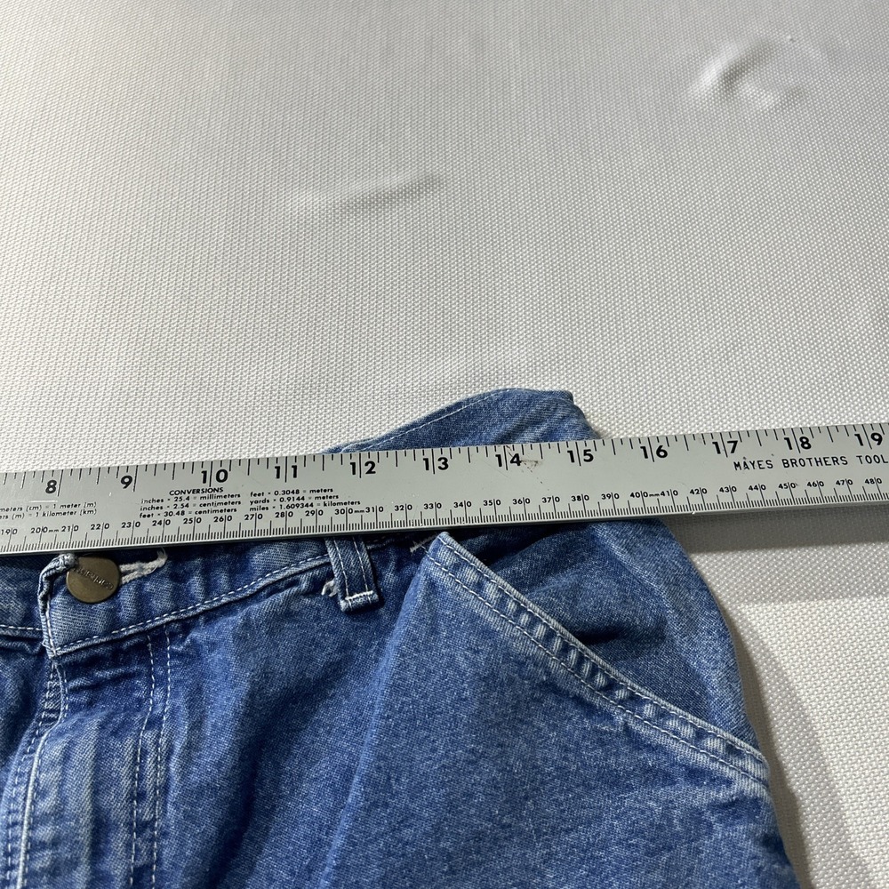 Carhartt B13 DST Mens 33 x 30 Blue Denim Carpenter Work Jeans Knee - Picture 8 of 13